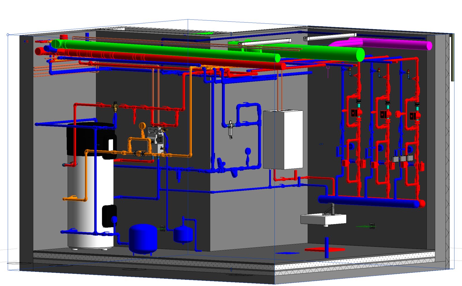 Local technique modélisé en BIM