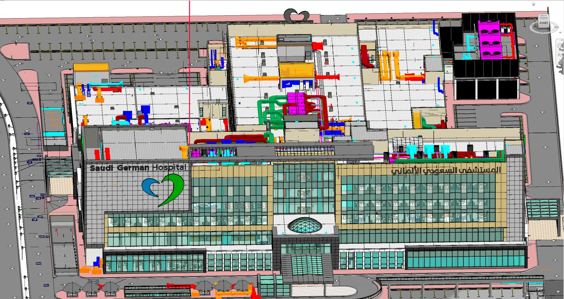 Saudi German Hospital, Zenata — maquette de synthèse
